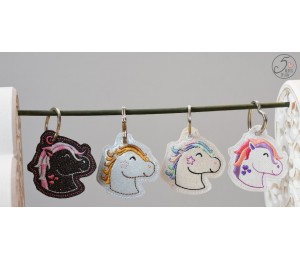 Stickserie - Pferd Pferdekopf - mit ITH Stifteaufsatz & Anhänger